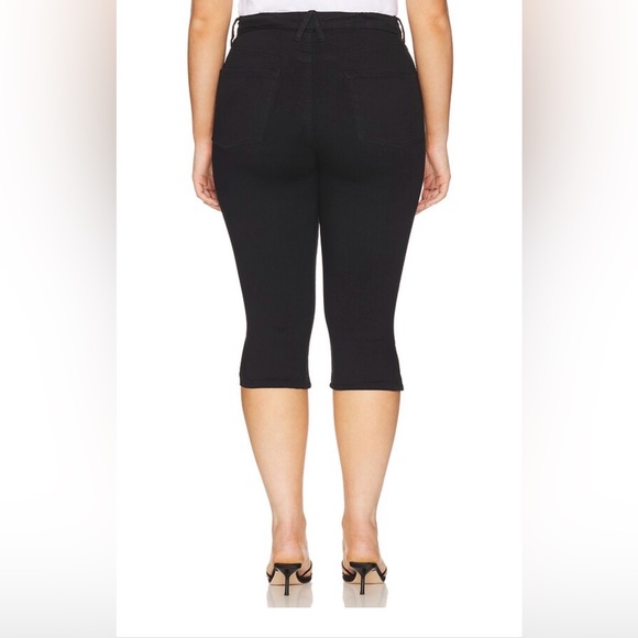 Good American Black Capri Pants Size 10 Mid Rise Y2K Retro Minimalist Clean Girl - Picture 2 of 12